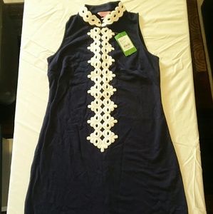 Lilly Pulitzer dark blue and white mini dress